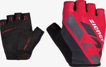 ZIENER Athletic Gloves in Red: front