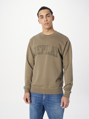 REPLAY Sweatshirt i grøn: forside