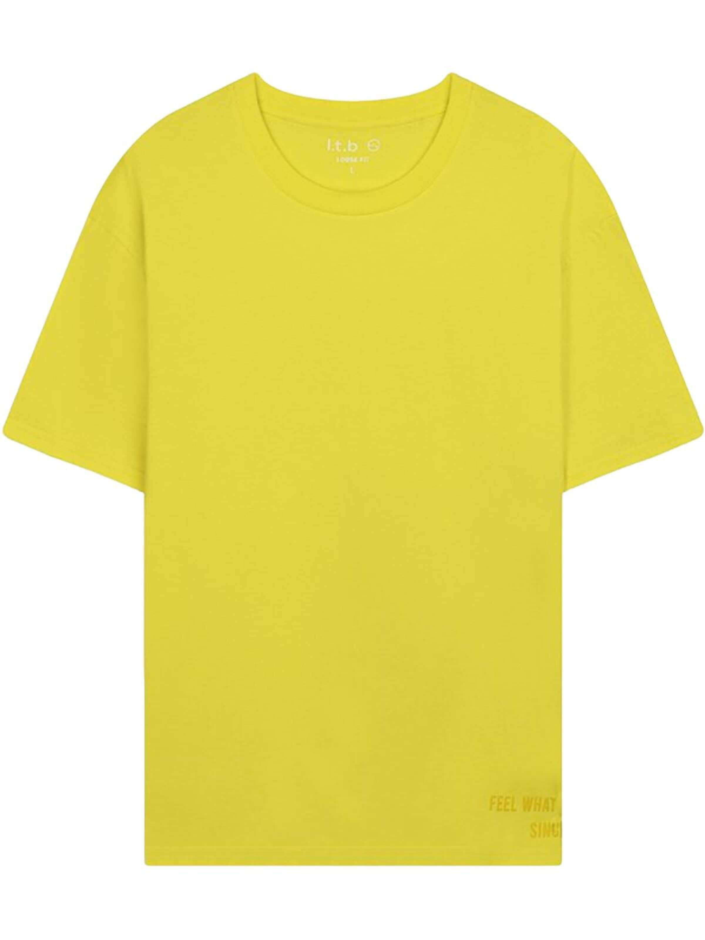 T-Shirt 'Minimal Print T-Shirt' LTB Jeans en jaune : devant