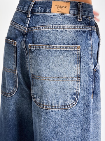 IT'S BASIC Wide leg Jeans 'NORA Skater Mid Rise Jeans' in Blue