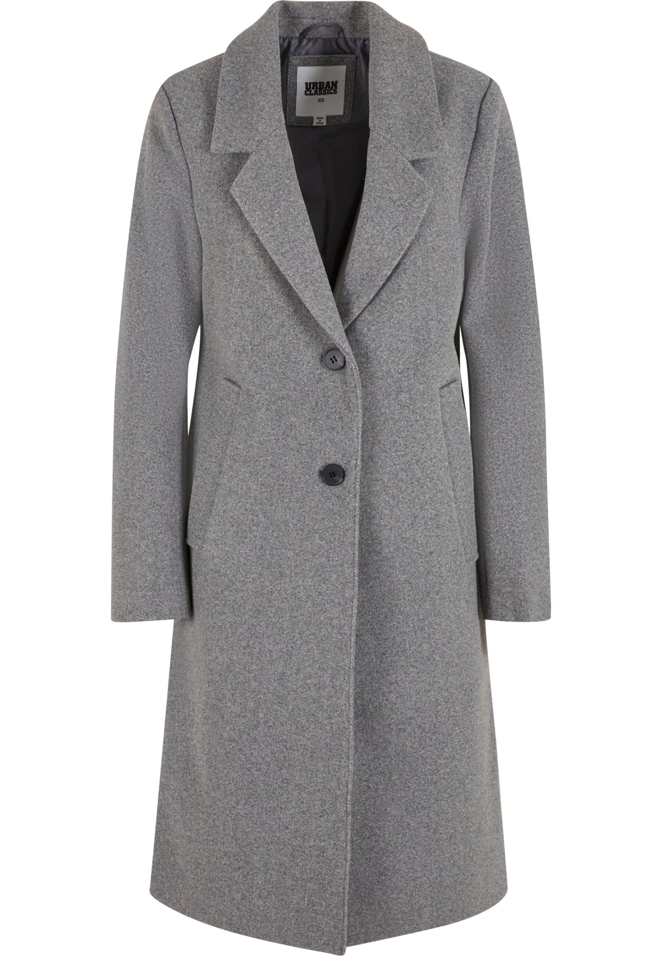 Urban Classics Between-seasons coat in Grey: front