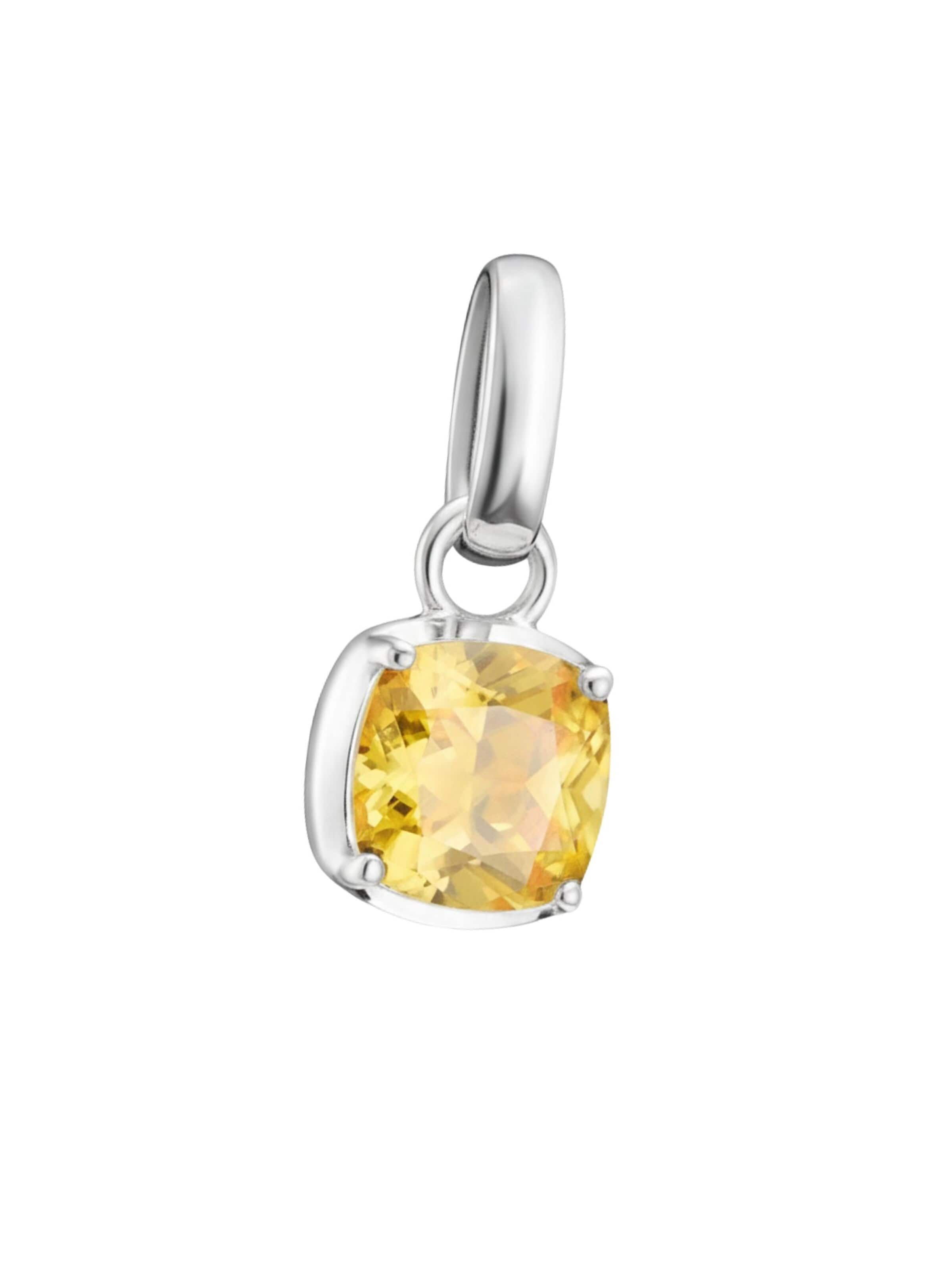 Pendentif 'Silber Charm Anhänger Geburtsstein November Connect' Thomas Sabo en jaune