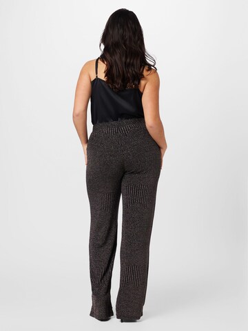 PIECES Curve Wide leg Broek 'MARY' in Zwart