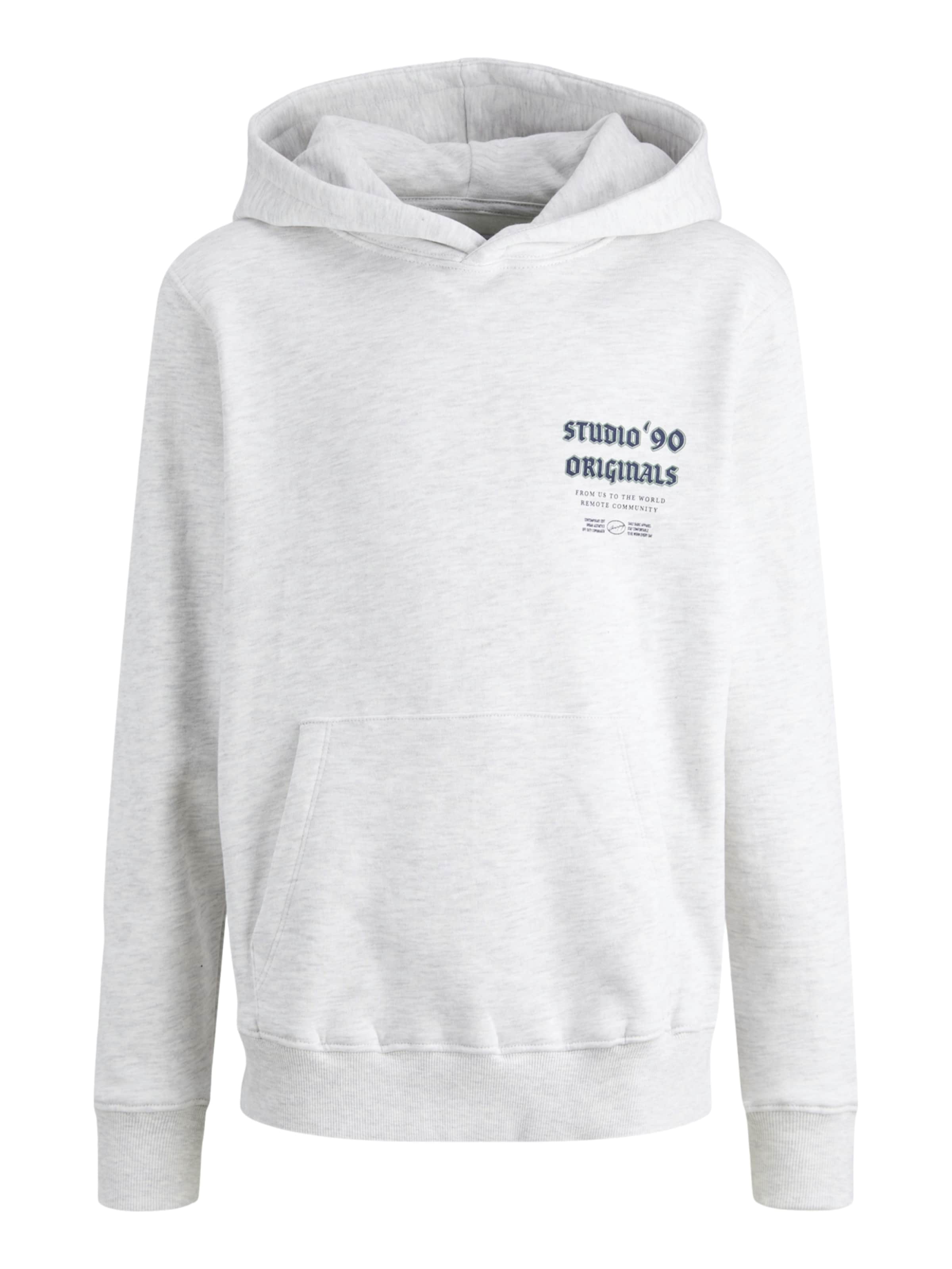 Jack & Jones Junior Sweatshirt 'Meadows' i vit: framsida