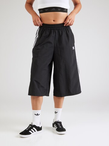 Wide leg Pantaloni di ADIDAS ORIGINALS in nero: frontale