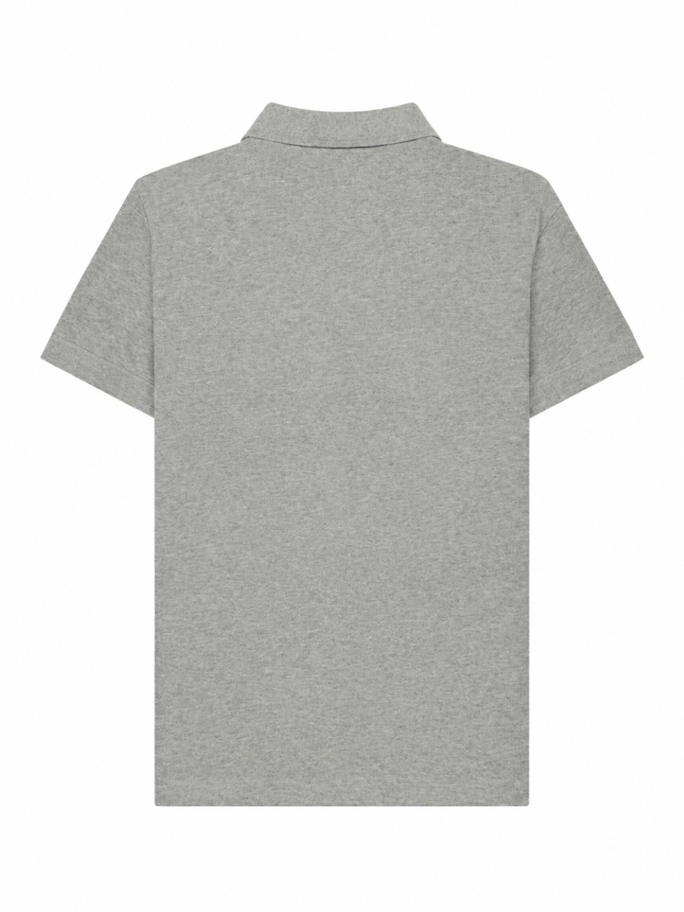 Laurent Vergne Shirt 'Hugo Cotton Pique Polo in Gris Melange' in Grey
