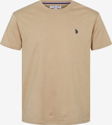 U.S. POLO ASSN. T-Shirt 'Arjun' in Beige: Vorderseite