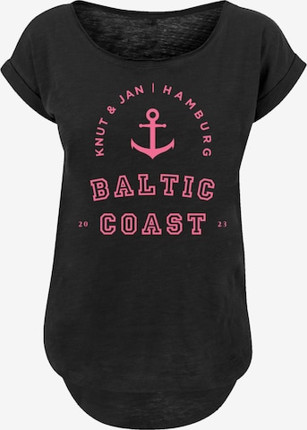 T-shirt 'Baltic Coast Ostsee Knut & Jan Hamburg Farbe' F4NT4STIC en noir : devant
