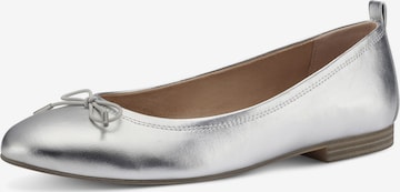 TAMARIS Ballet Flats in Silver: front