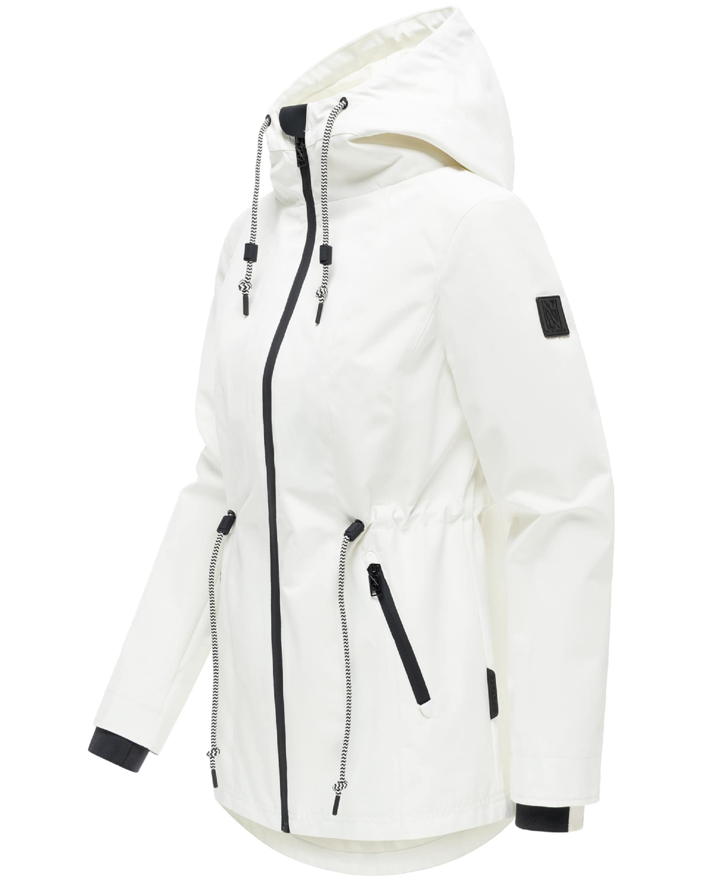 NAVAHOO Between-seasons parka 'Blumentanz 14' in White