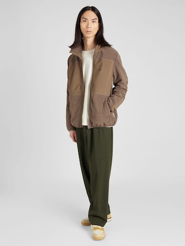 Cleptomanicx Fleece Jacket 'Deck' in Brown