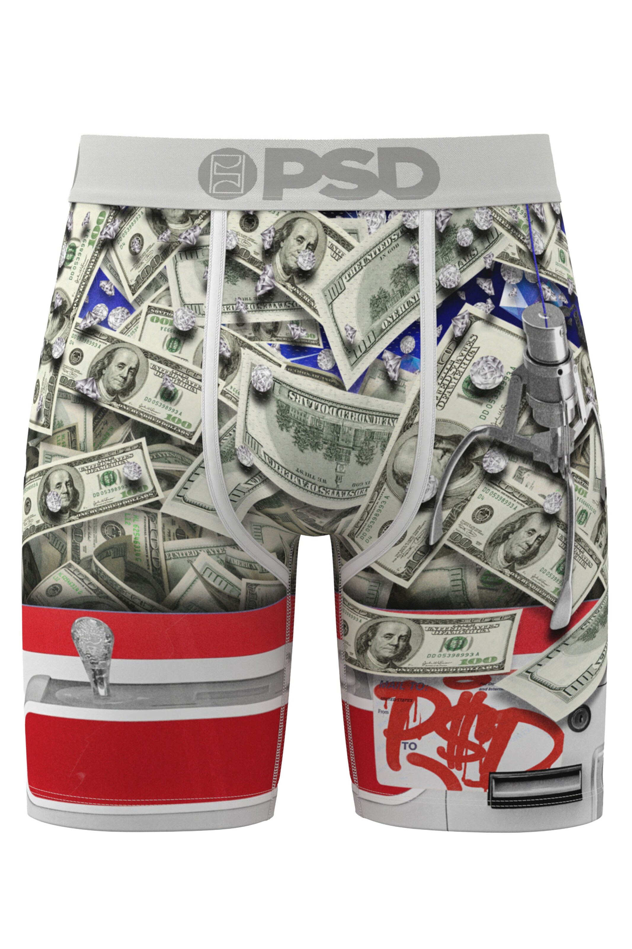 PSD Underwear Boxershorts 'Money Grab' in Grau: Vorderseite
