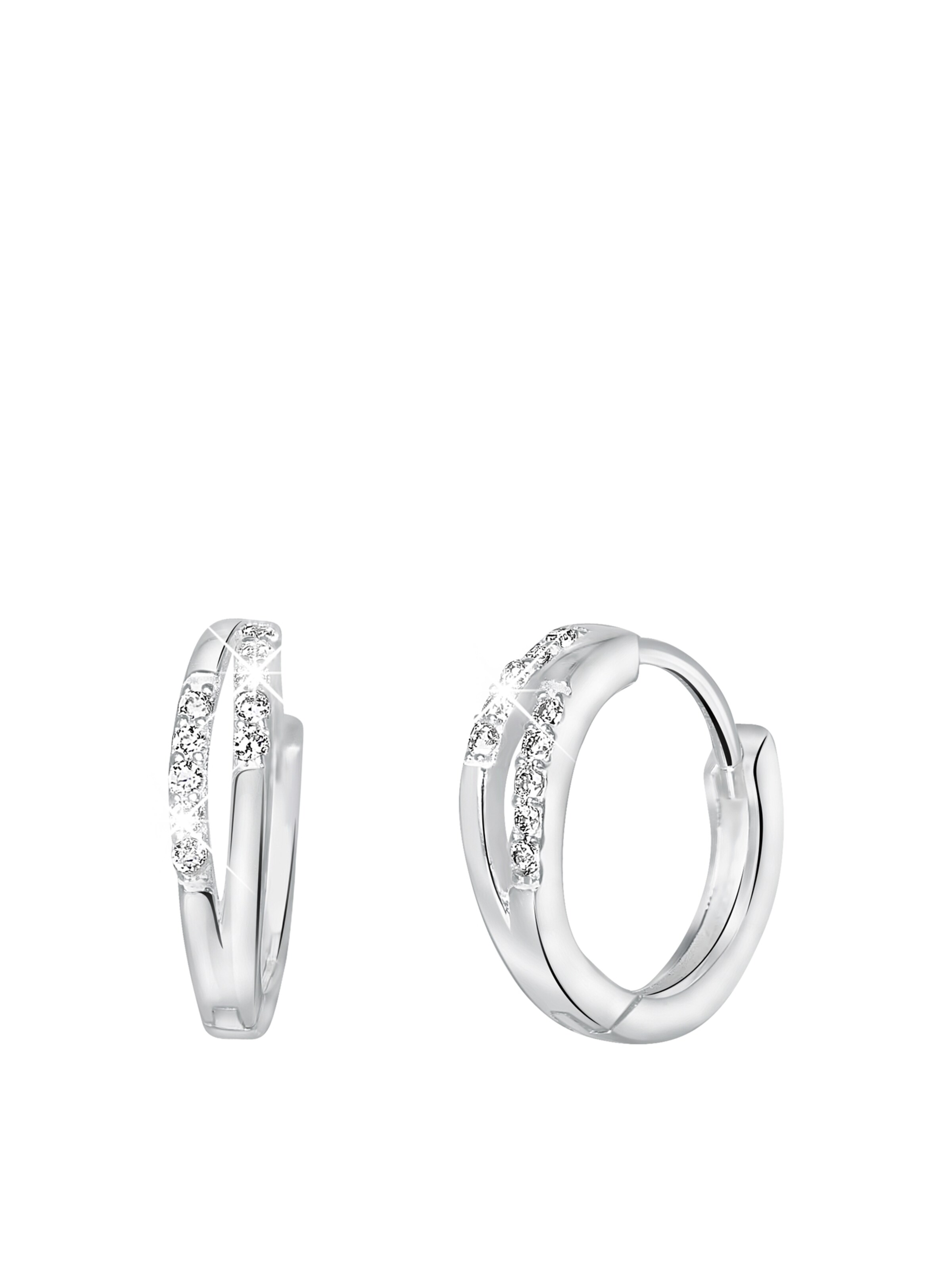 Lucardi Ohrringe in Silber: Vorderseite