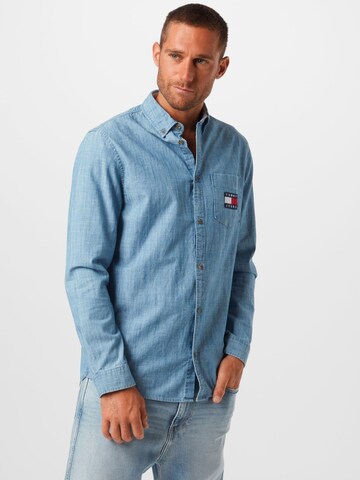 Tommy Jeans Regular fit Skjorta i blå: framsida