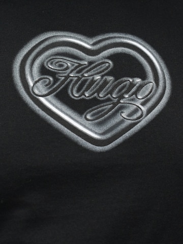 HUGO Tričko 'Dichroma_B' – černá