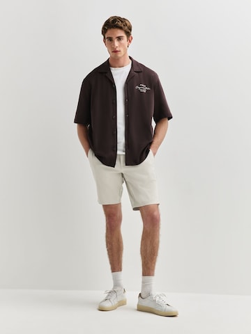 Coupe slim Pantalon chino Next en blanc : devant