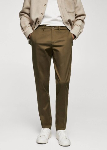 MANGO MAN Regular Pants 'DUBLINO' in Brown: front