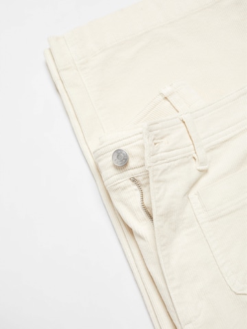 MANGO Wide Leg Housut 'Catherip' värissä beige