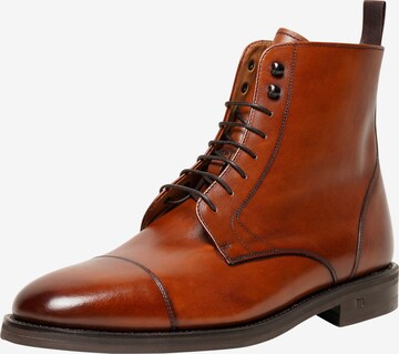 Henry Stevens Lace-Up Boots 'Winston CDB' in Brown: front