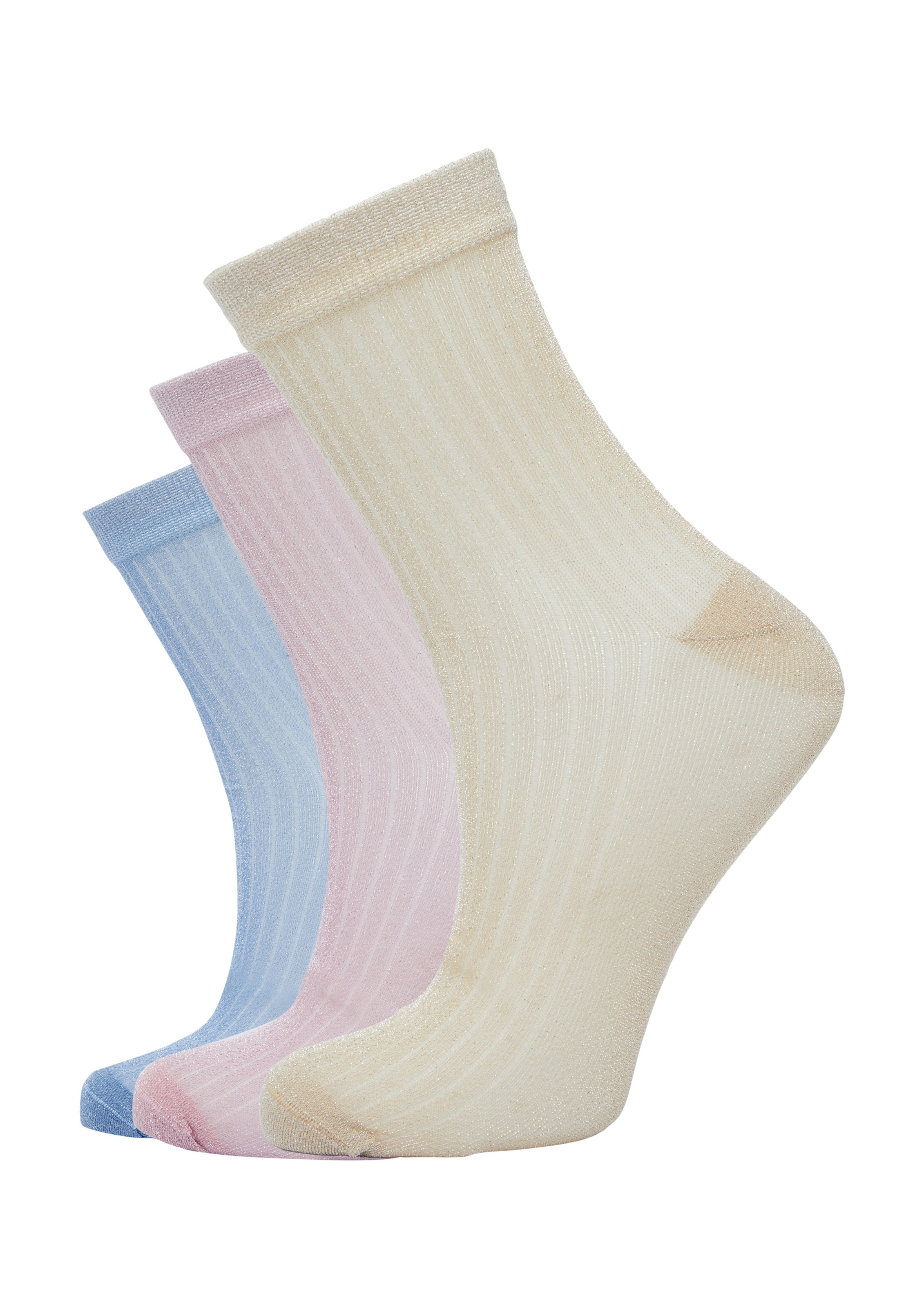 Chaussettes COMMA en beige : devant