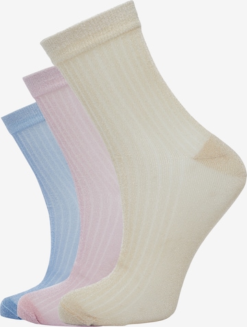 Chaussettes COMMA en beige : devant