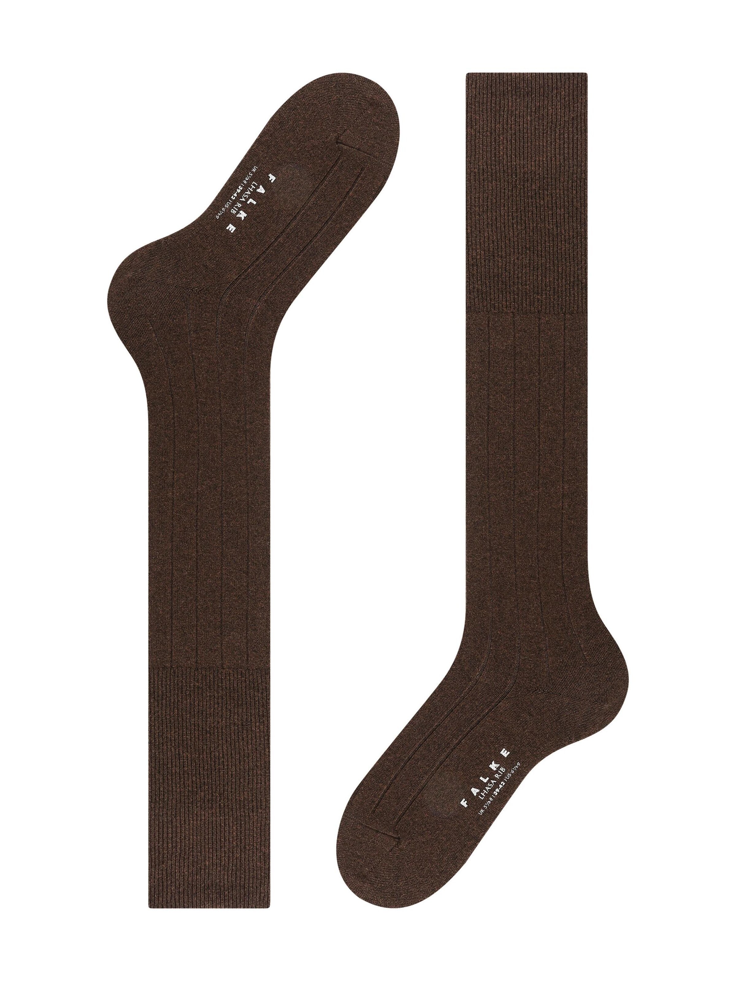FALKE Knee High Socks 'Lhasa Rib' in Brown