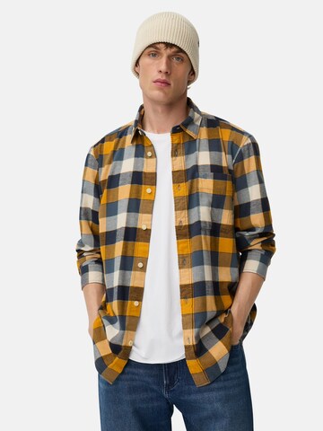 CAMEL ACTIVE Regular Fit fleXXXactive® Langarmhemd aus leichtem Flanell in Gelb: Vorderseite