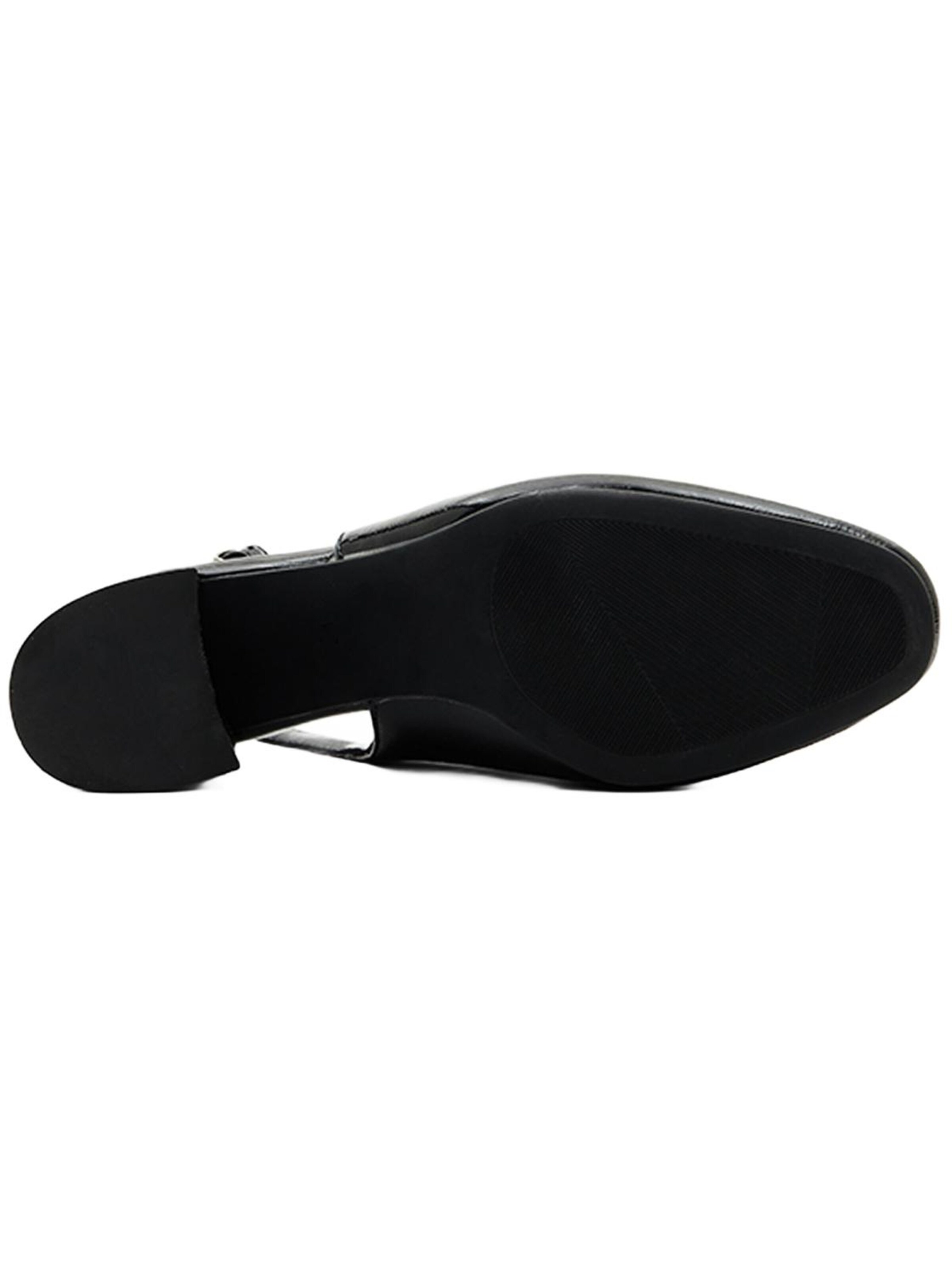 Desa - Zapatos destalonado 'DESA Damen-Slingback-Schuhe aus Lackleder mit Blockabsatz' en negro