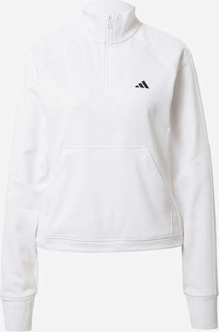 ADIDAS PERFORMANCE Athletic Sweatshirt 'Game & Go' in White: front