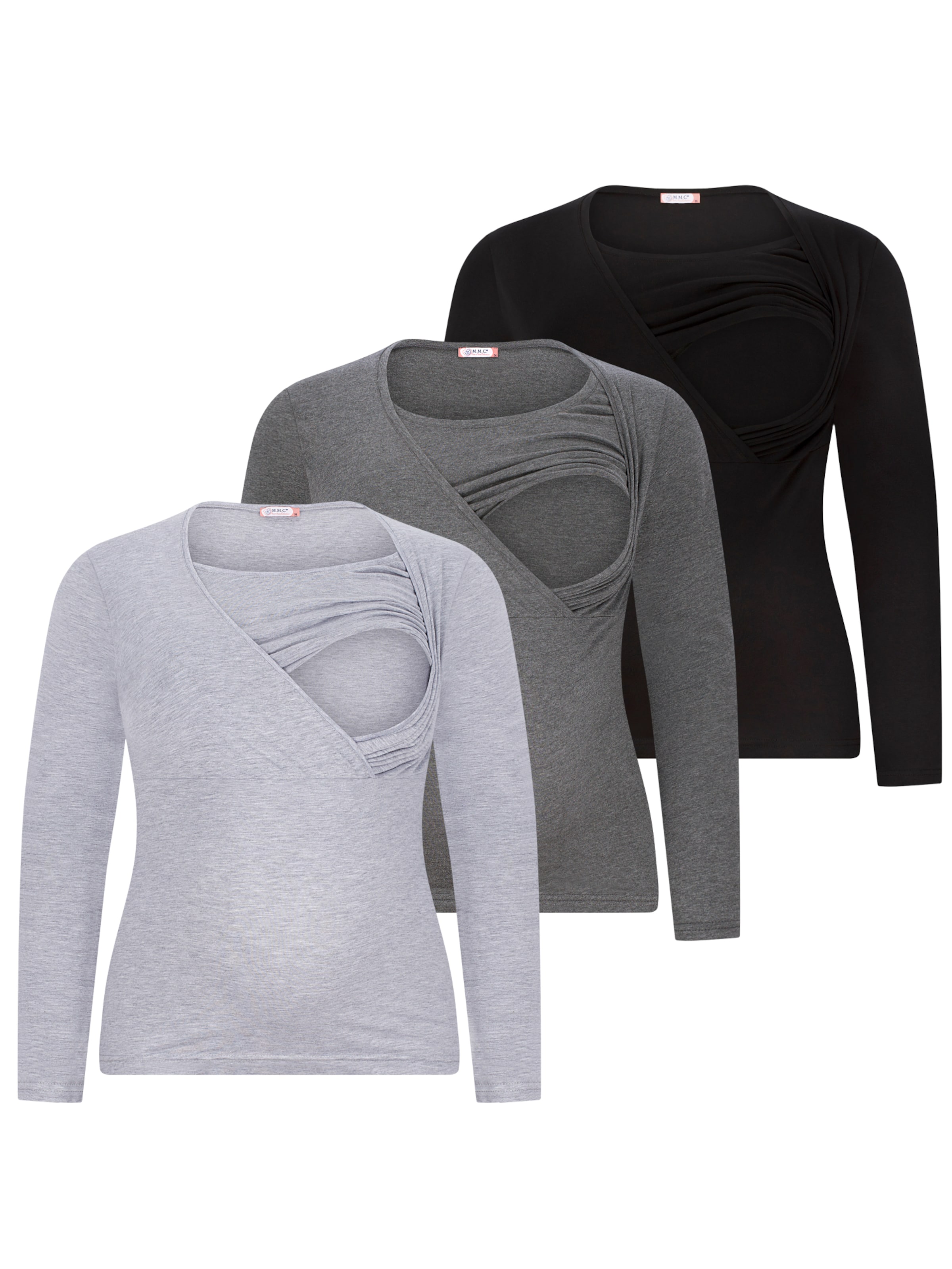 M.M.C. Shirt 'Stillshirt Langarm' in Grey, Item view