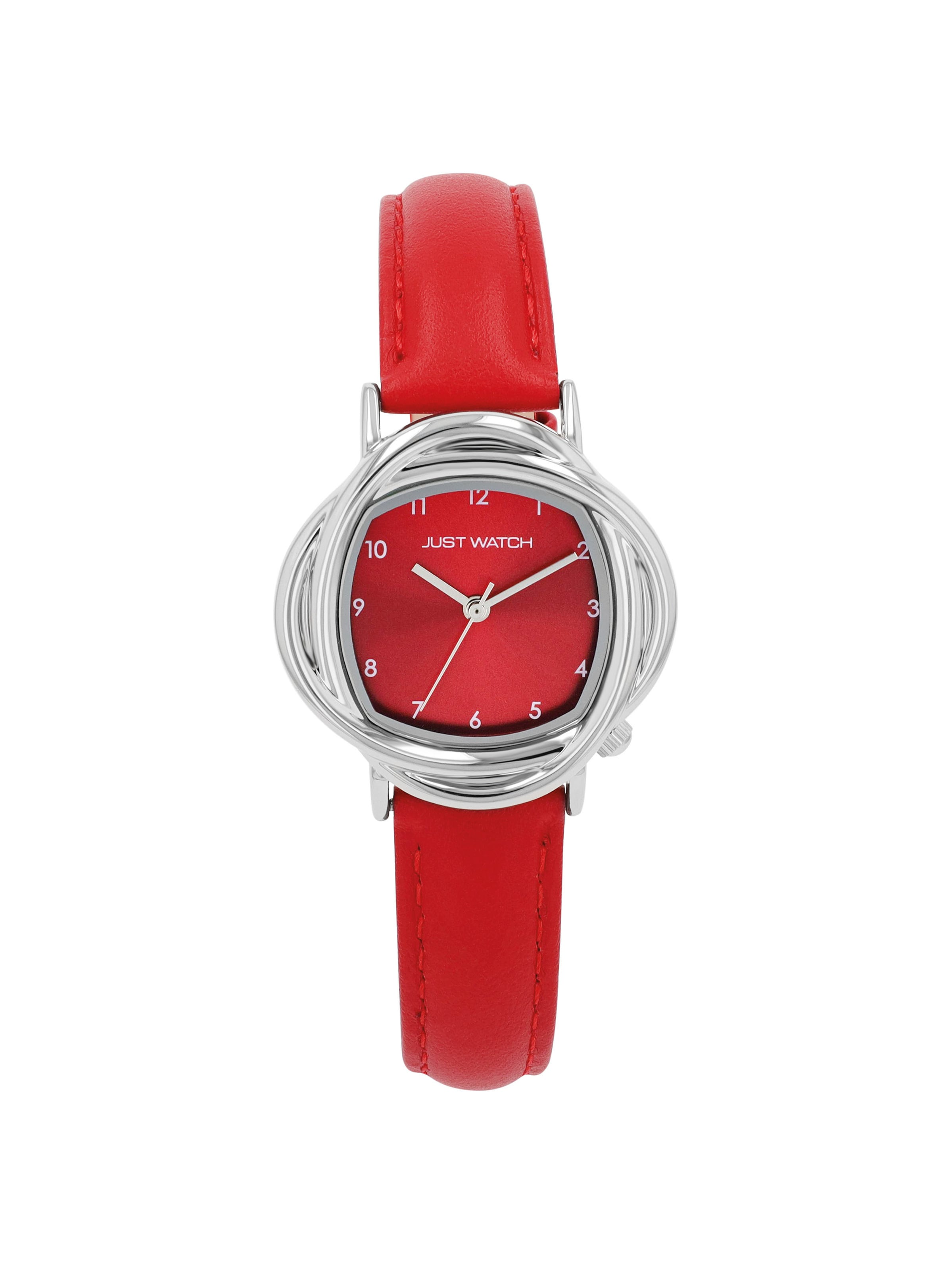 Just Watch Analoguhr 'Antoni, Datumsanzeige'‌‌‌‌‌‌‌‌‌ in Rot