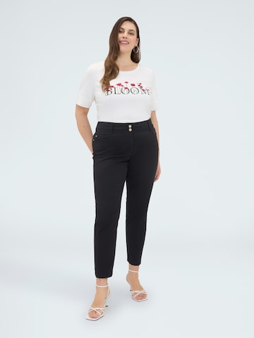 Skinny Pantalon Fiorella Rubino en noir