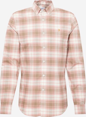 FARAH Button Up Shirt 'BREWER' in Brown: front