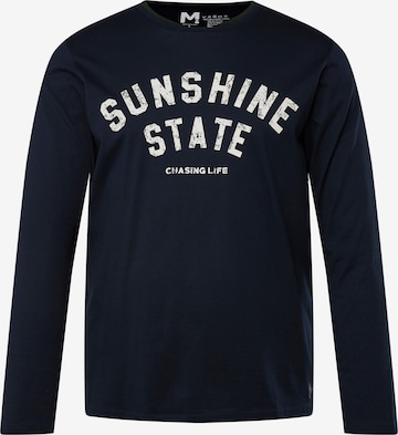 Men Plus Shirt in Zwart: voorkant