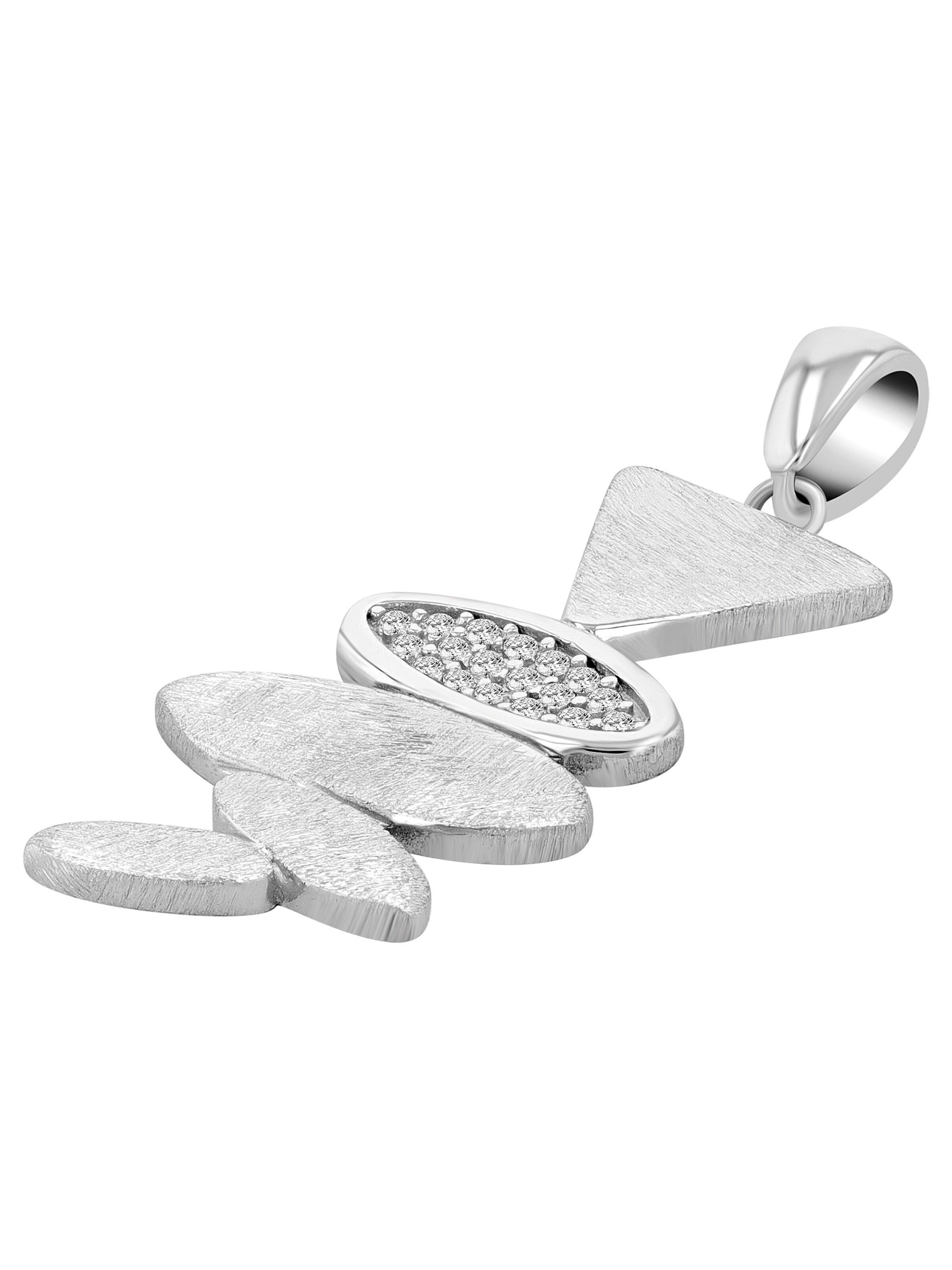 Akzent Pendant '"Sania" aus 925 Sterlingsilber, rhodiniert, langlebig' in Silver: front