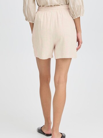 Loosefit Pantalon ' BYFILINEN ' b.young en beige