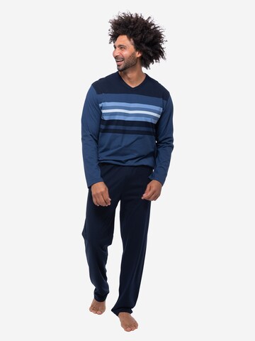 Ammann Long Pajamas 'Cotton' in Blue