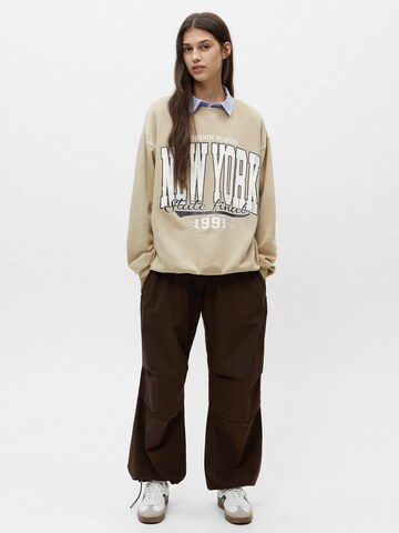 Sweat-shirt Pull&Bear en beige