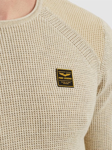PME Legend - Jersey 'Pullover with crewneck' en beige