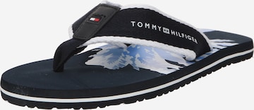 TOMMY HILFIGER - Chinelos de dedo em azul: frente