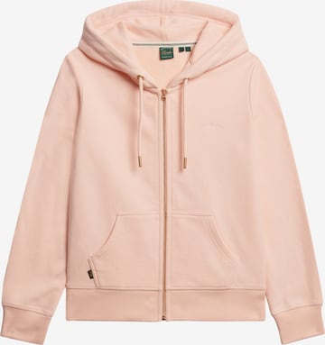 Superdry Sweatvest 'Essential' in Roze: voorkant