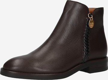 See by Chloé Booties 'LOUISE' in Brown: front
