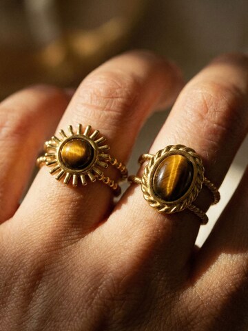 Nemomatheo Ring 'Sunburst' in Brown