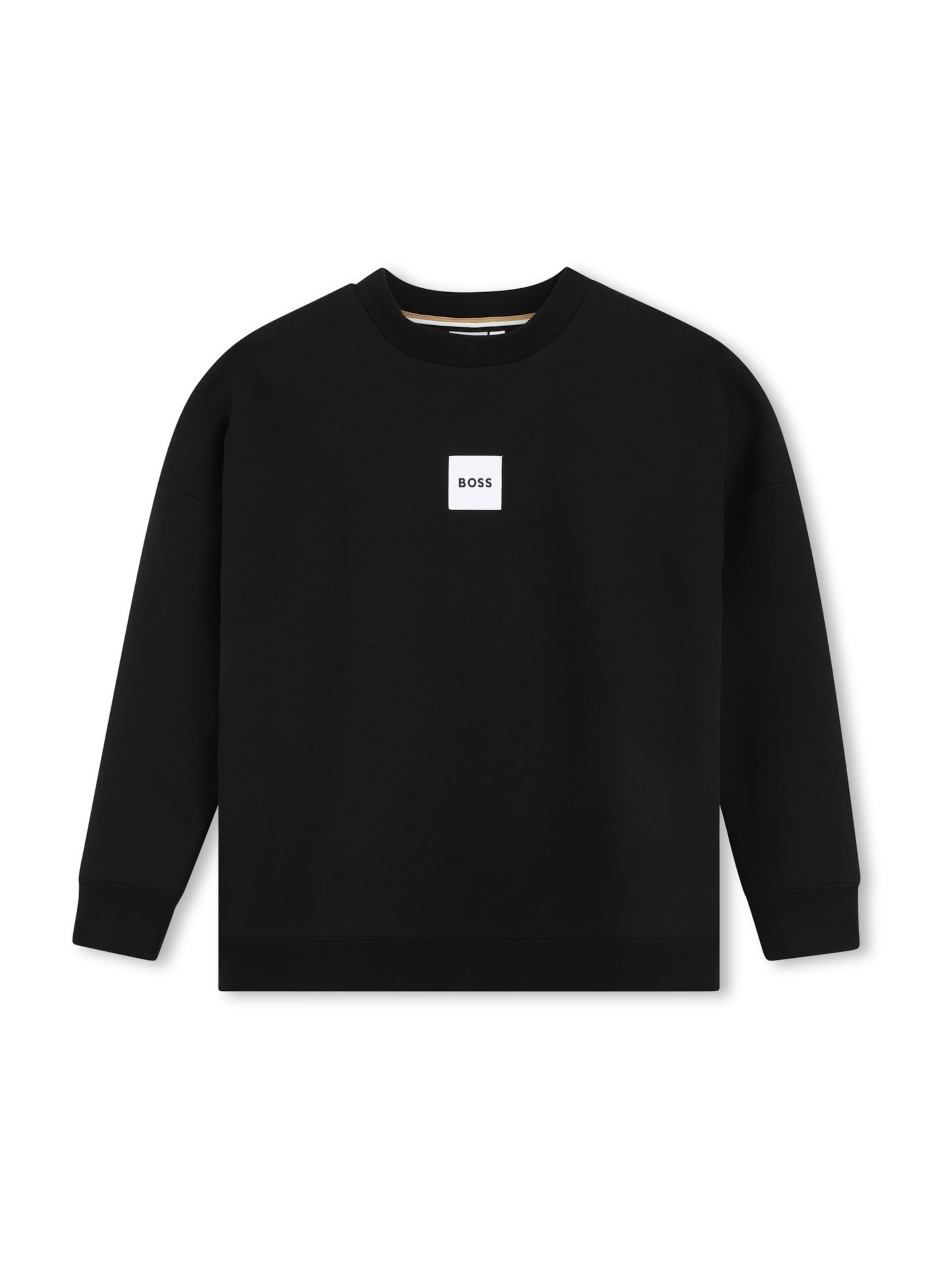 BOSS Majica | črna barva: sprednja stran