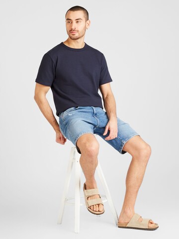 T-Shirt 'Sander' SELECTED en bleu