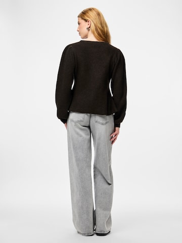 PIECES Strickjacke 'PCSILLY' in Braun