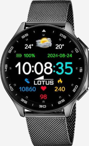 Montre digitale Lotus en noir : devant