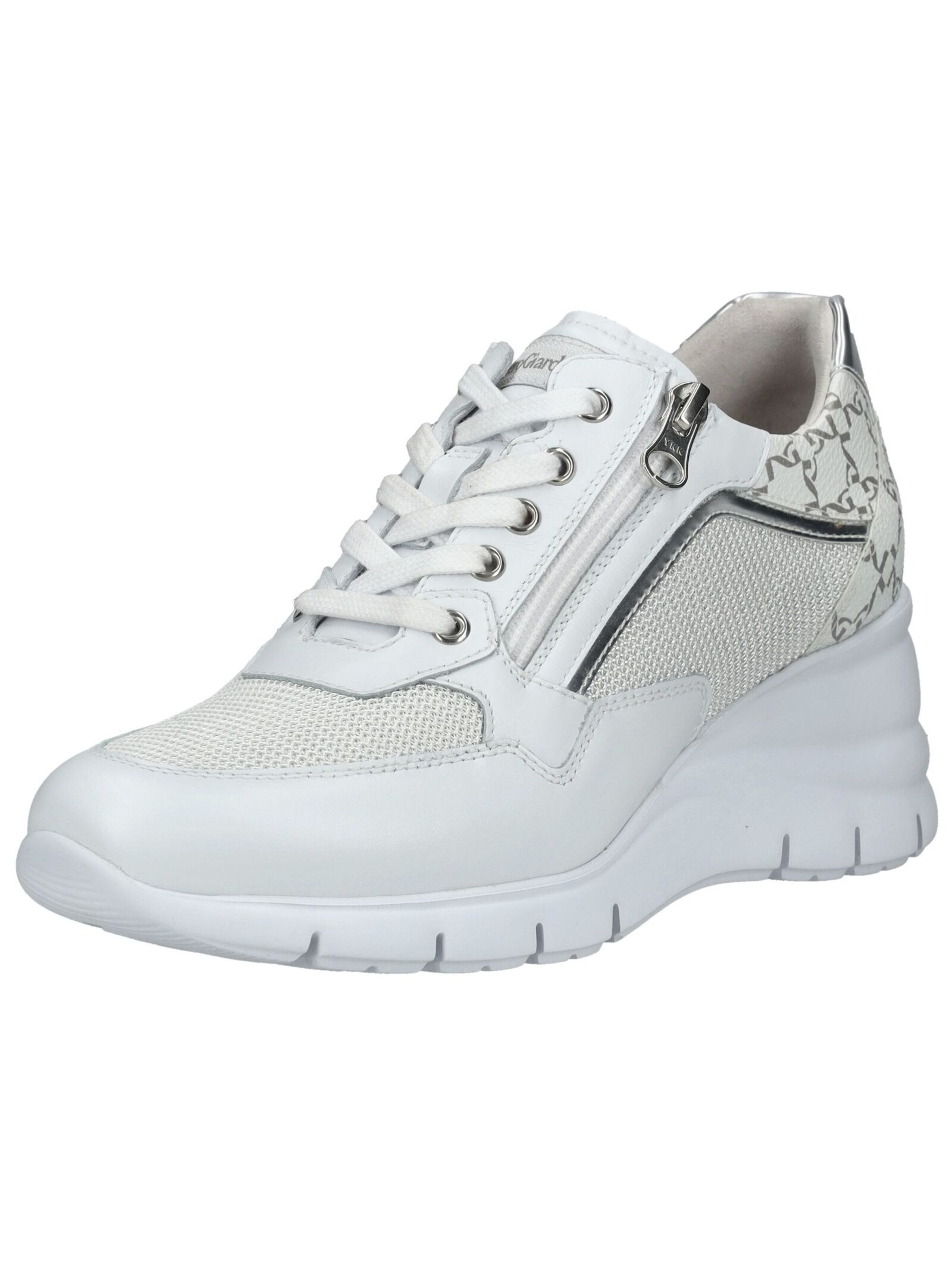 Baskets basses Nero Giardini en blanc : devant