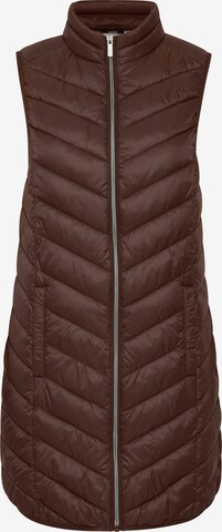 Fransa Vest 'FRBAPADDING 4' in Brown: front