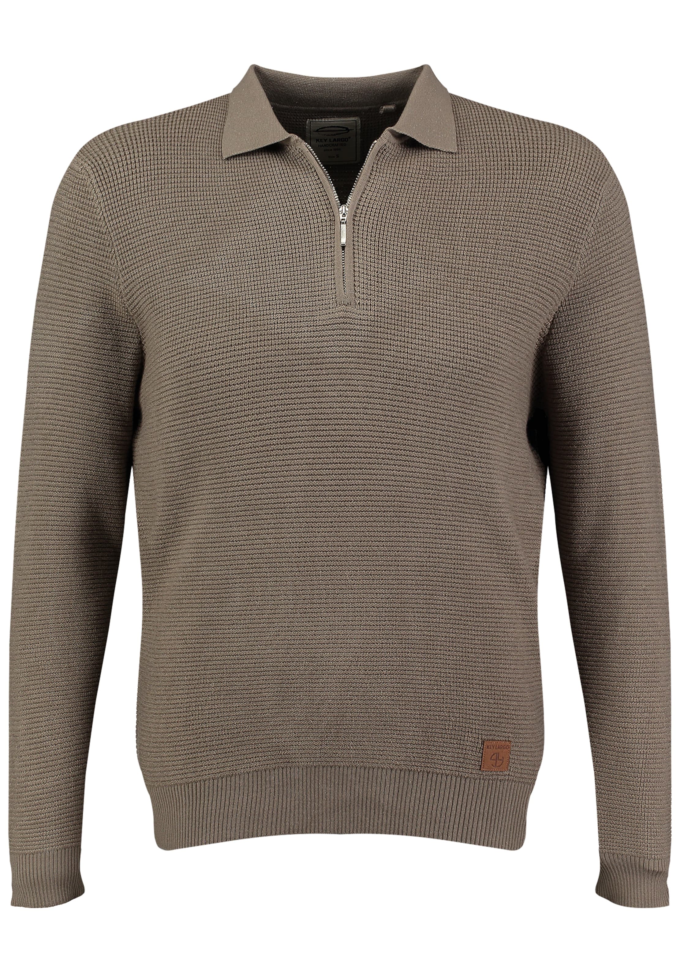 Key Largo Sweater 'Klanfield' in Brown: front